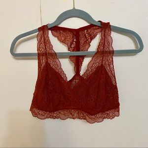 Orange/red racerback bralette size large